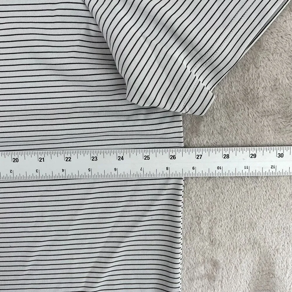 ADIDAS Golf Polo Shirt‎ Men 2XL Grey Striped Performance Wicking UPF 50 SS NWT